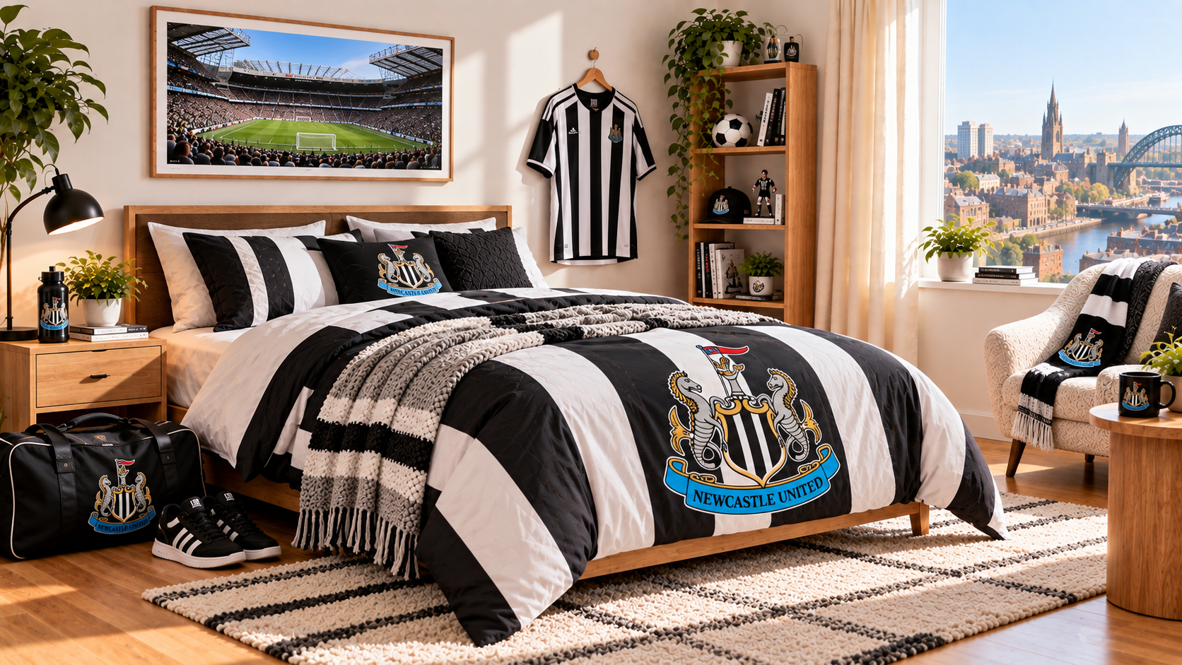 Inšpirácia pre fanúšikovskú izbu Newcastle United