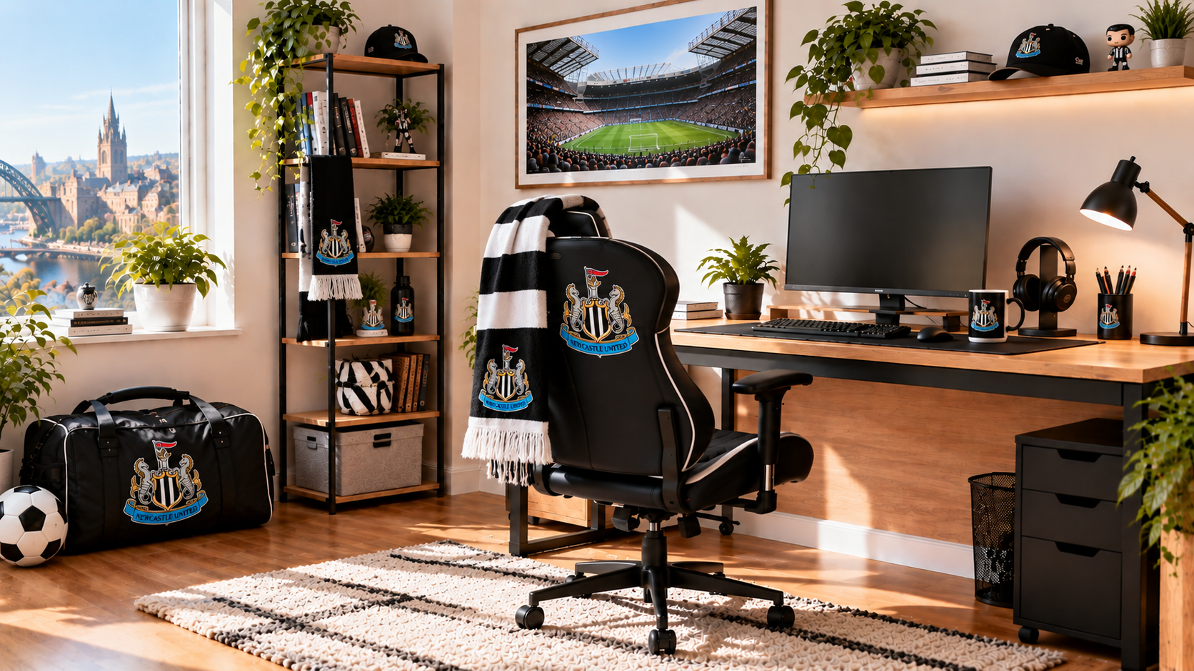 Inšpirácia pre fanúšikovský pracovný kútik Newcastle United