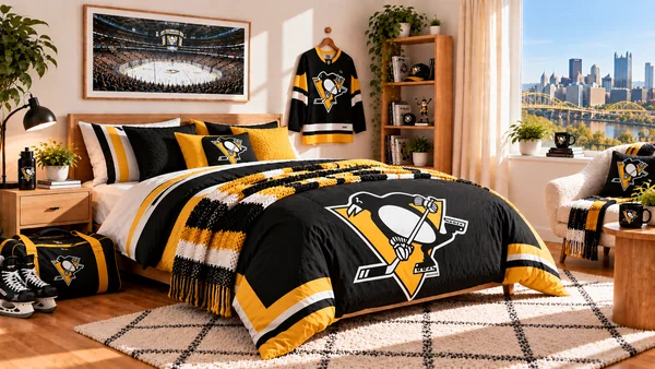 Inšpirácia pre fanúšikovskú izbu Pittsburgh Penguins