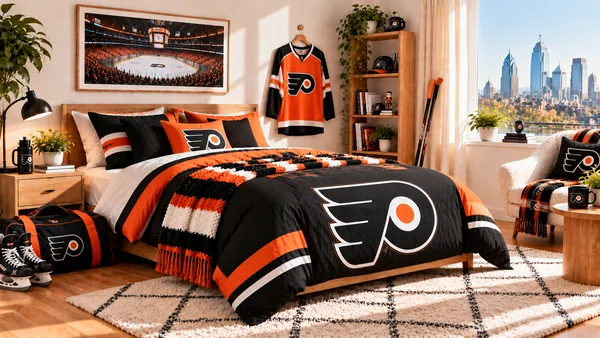 Inšpirácia pre fanúšikovskú izbu Philadelphia Flyers
