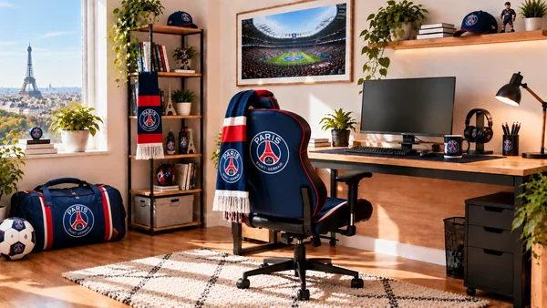 Inšpirácia pre fanúšikovský pracovný kútik Paris Saint-Germain