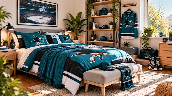 Inšpirácia pre fanúšikovskú izbu San Jose Sharks