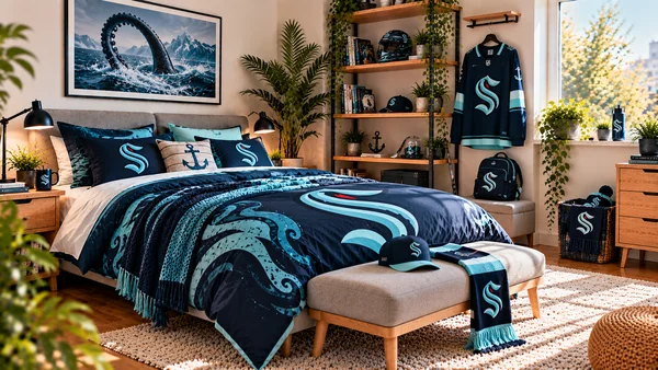 Inšpirácia pre fanúšikovskú izbu Seattle Kraken