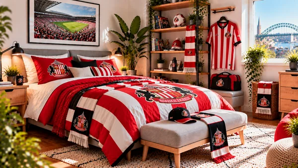 Inšpirácia pre fanúšikovskú izbu Sunderland