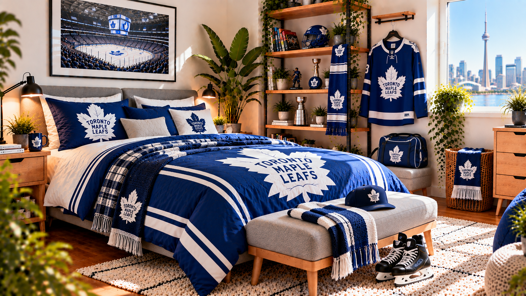 Inšpirácia pre fanúšikovskú izbu Toronto Maple Leafs