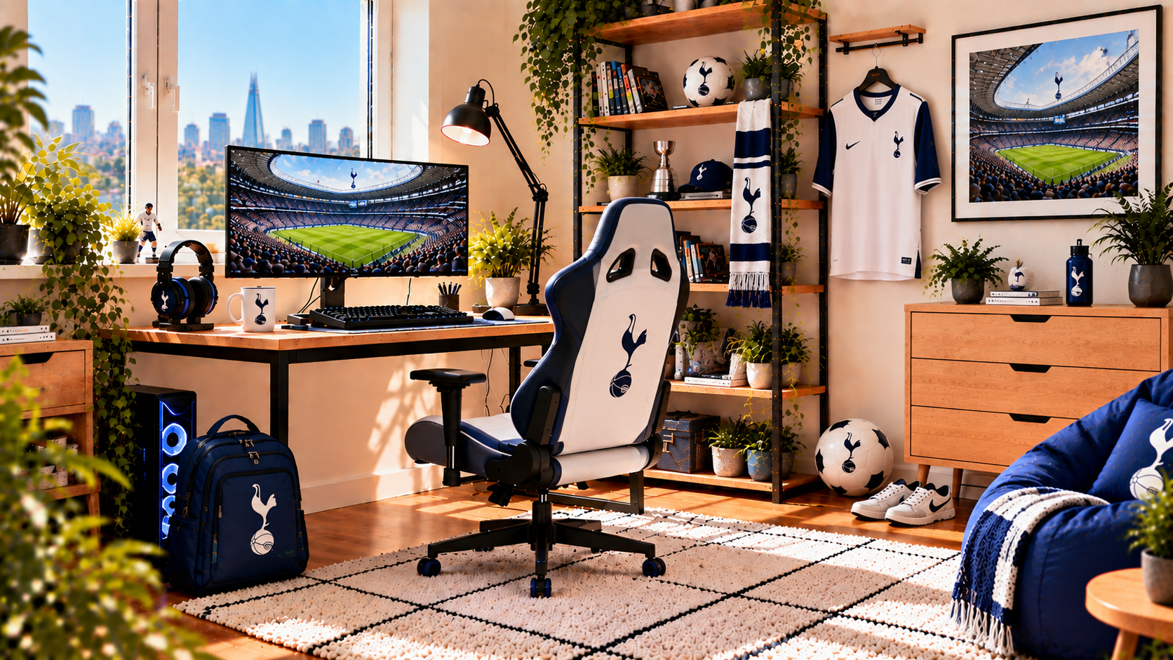 Inšpirácia pre fanúšikovský pracovný kútik Tottenham Hotspur