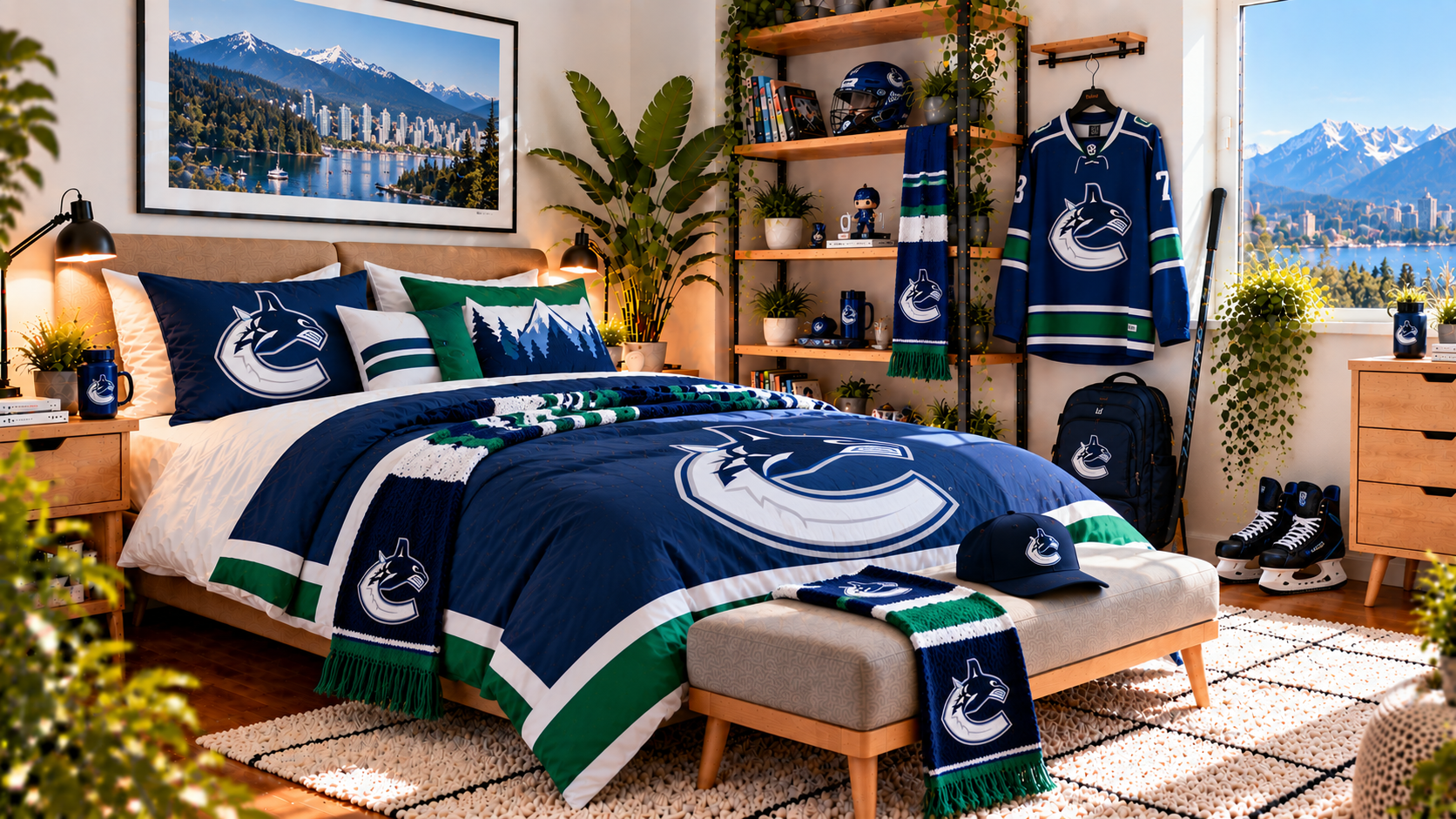 Inšpirácia pre fanúšikovskú izbu Vancouver Canucks