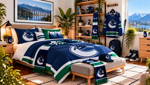 Inšpirácia pre fanúšikovskú izbu Vancouver Canucks