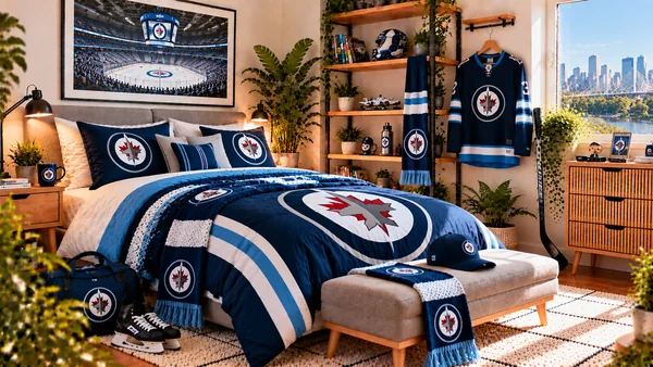 Inšpirácia pre fanúšikovskú izbu Winnipeg Jets